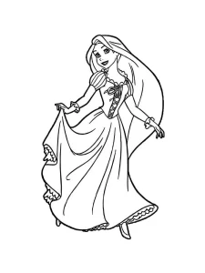 coloriage Raiponce à imprimer a4