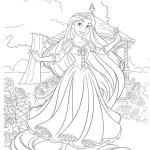 coloriage Raiponce à imprimer a4