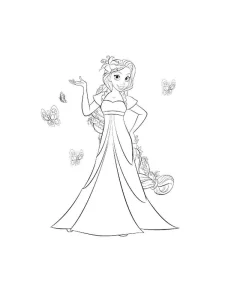 coloriage Raiponce pour enfant de 10 ans