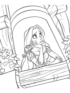 coloriage Raiponce pour enfant de 7 ans