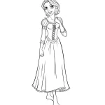 coloriage Raiponce a imprimer gratuit