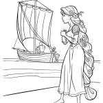 coloriage Raiponce pour enfants a imprimer