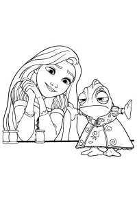 coloriage Raiponce pour enfant de 4 ans