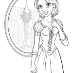 coloriage Raiponce pour enfant de à imprimer