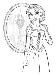 coloriage Raiponce pour enfant de à imprimer