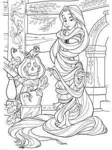 coloriage Raiponce a colorier en ligne