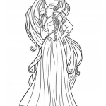 coloriage Raiponce a colorier en ligne gratuitement