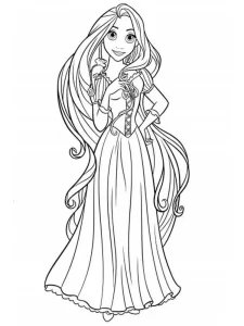 coloriage Raiponce a colorier en ligne gratuitement