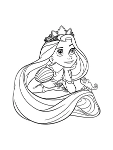 imprimer coloriage Raiponce pour enfant