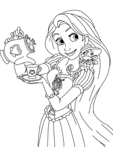 coloriage Raiponce a dessiner et imprimer
