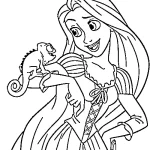 coloriage Raiponce gratuit en ligne