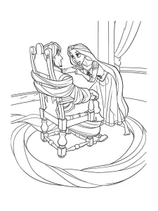 coloriage Raiponce pour enfant à imprimer