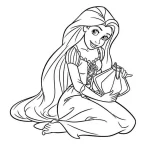coloriage Raiponce à imprimer pdf gratuit