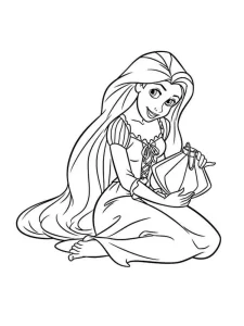 coloriage Raiponce à imprimer pdf gratuit