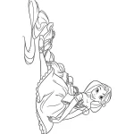 coloriage Raiponce à imprimer pour enfant de 10 ans