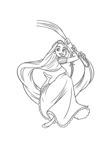 coloriage Raiponce pour enfant de 6 ans
