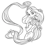 coloriage Raiponce pour primaire