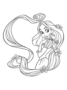 coloriage Raiponce pour primaire