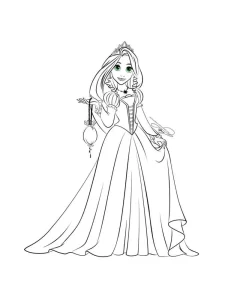 coloriage Raiponce a imprimer gratuitement