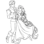 coloriage Raiponce pour primaire