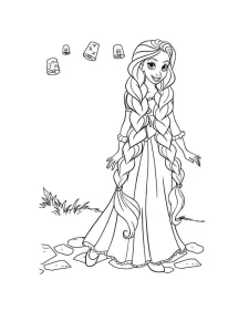 coloriage Raiponce gratuit