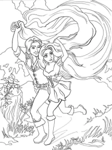 coloriage Raiponce a telecharger