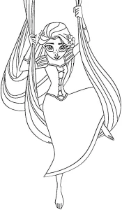 coloriage Raiponce pour enfant