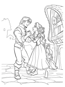 coloriage Raiponce à imprimer pdf gratuit