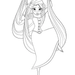 coloriage Raiponce et découpage à imprimer