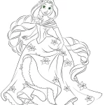 imprimer coloriage Raiponce pour enfant