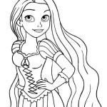 coloriage Raiponce pour enfant de 6 ans