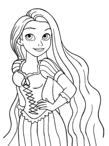 coloriage Raiponce pour enfant de 6 ans
