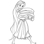 coloriage Raiponce a imprimer gratuit