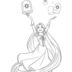 coloriage Raiponce en ligne pour enfant