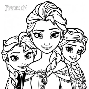 image pour coloriage Reine Des Neiges enfant