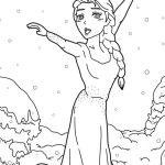 coloriage Reine Des Neiges et apprentissage