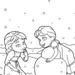 coloriage Reine Des Neiges pour enfant a imprimer gratuit