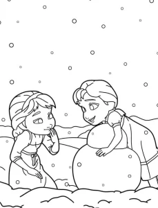 coloriage Reine Des Neiges pour enfant a imprimer gratuit