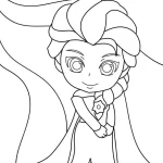 coloriage Reine Des Neiges à imprimer