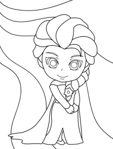coloriage Reine Des Neiges à imprimer