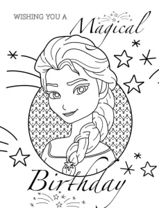 coloriage Reine Des Neiges pour enfant de 5 ans