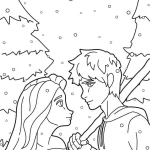coloriage Reine Des Neiges à imprimer pour enfants