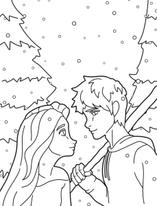 coloriage Reine Des Neiges à imprimer pour enfants