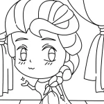 coloriage Reine Des Neiges pour enfant de 5 ans