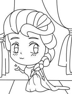 coloriage Reine Des Neiges pour enfant de 5 ans