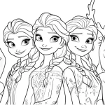 coloriage Reine Des Neiges à imprimer pour enfant de 8 ans