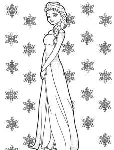 coloriage Reine Des Neiges gratuit