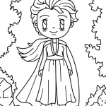 coloriage Reine Des Neiges pour enfant