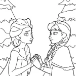 coloriage Reine Des Neiges pour bebe a imprimer