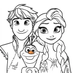 coloriage Reine Des Neiges de pour enfants